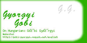 gyorgyi gobi business card